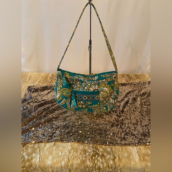 Vera Bradley Maggie Peacock Green & Yellow Bag - Picture 7 of 7